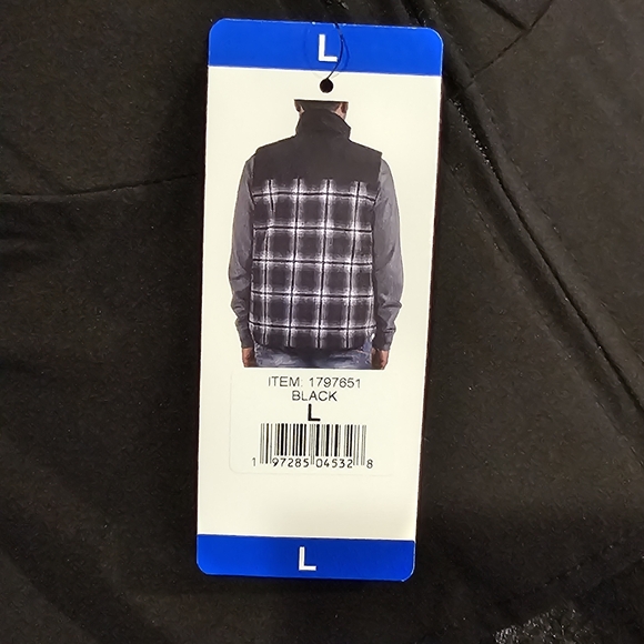 Pendleton Black and Gray Plaid Men's Wool Blend Vest Size Large - Picture 3 of 15